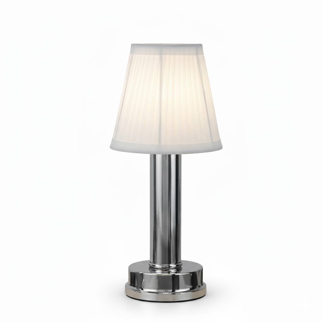 Rechargeable Fabric Bedside Table Lamp – Minimalist LED Night Light for Bedroom
