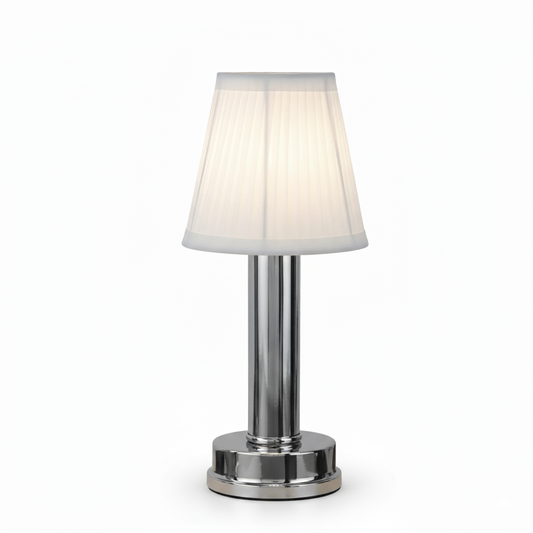 Rechargeable Fabric Bedside Table Lamp – Minimalist LED Night Light for Bedroom