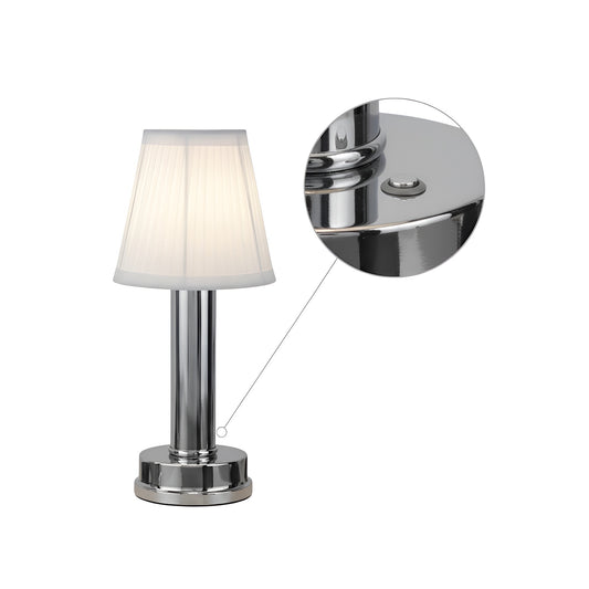 Rechargeable Fabric Bedside Table Lamp – Minimalist LED Night Light for Bedroom